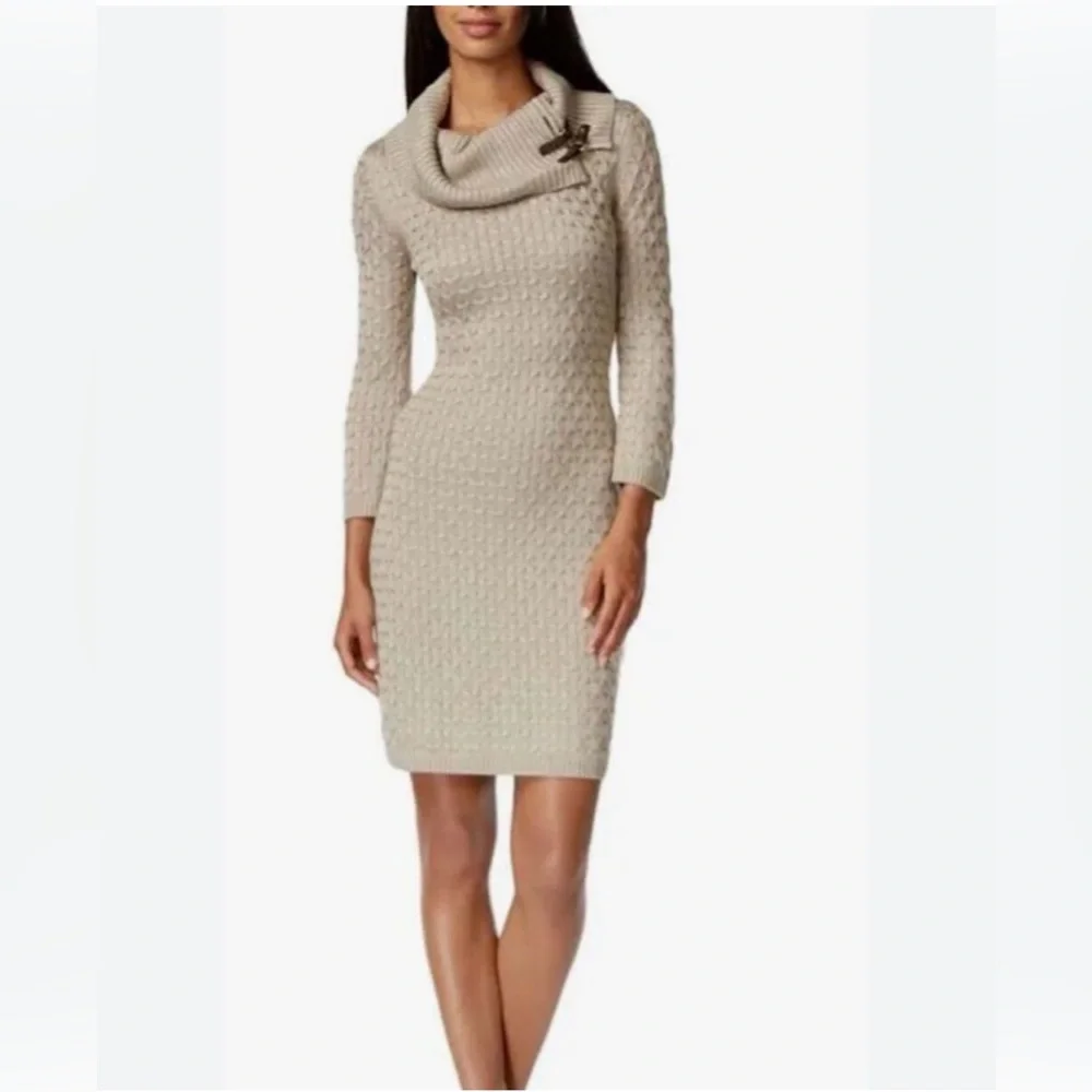 CALVIN KLEIN SWEATER DRESS IN GRAY COLOR - Picture 1 of 5